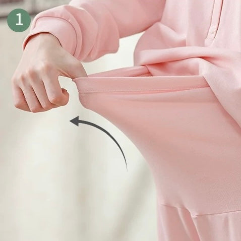 SILCREME Maternity and Nursing Sleep Wear Lounge Wear Baby Pink